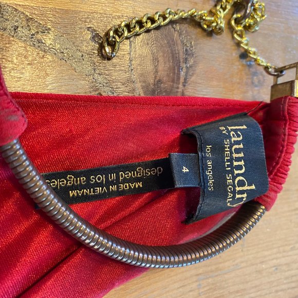 Laundry By Shelli Segal Sexy Red Dress Size 4 - Picture 7 of 7